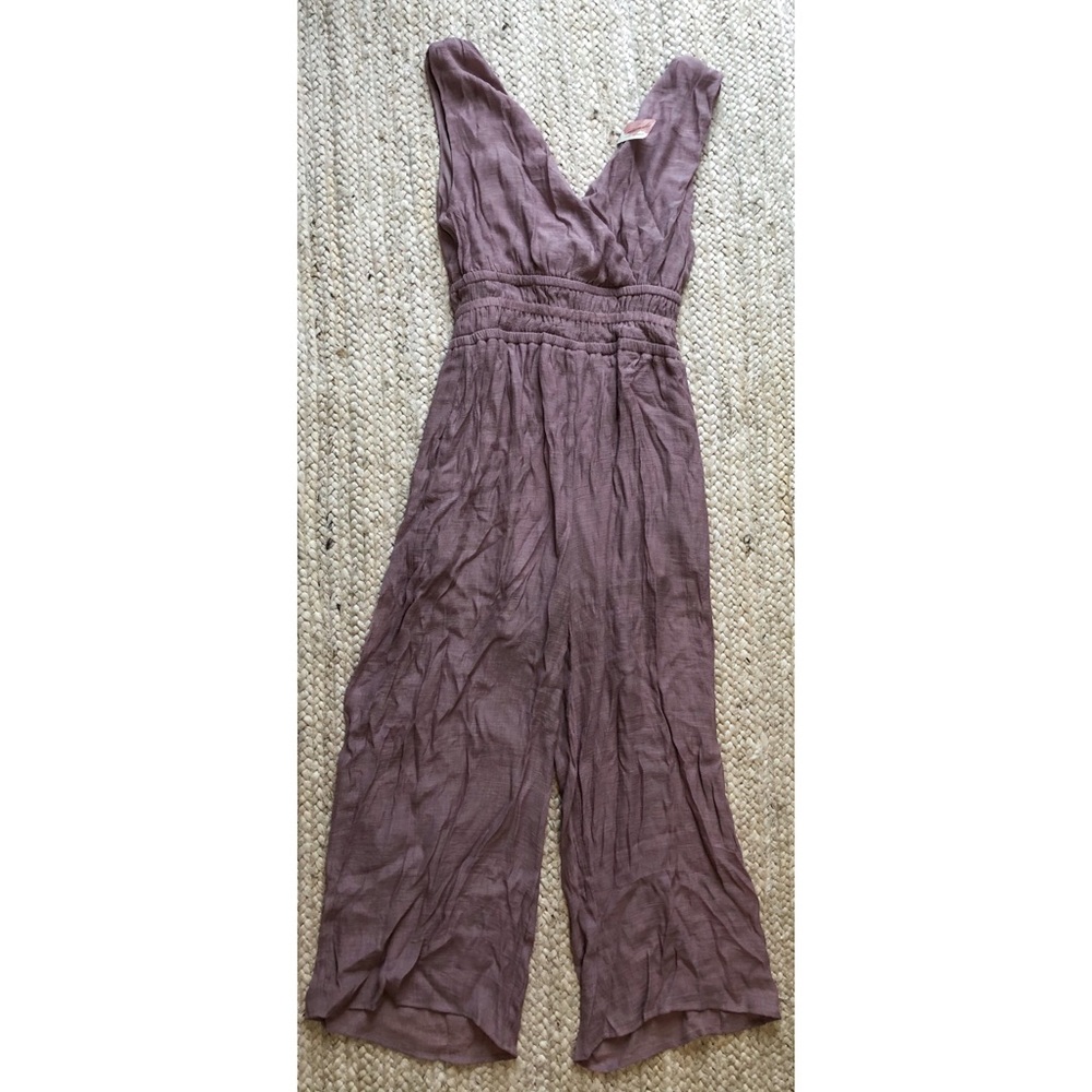 NWT Mauve Grecian Crepe Jumpsuit